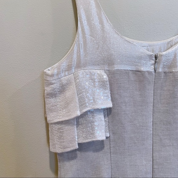 Badgley Mischka Linen Sequin Dress - Picture 12 of 12